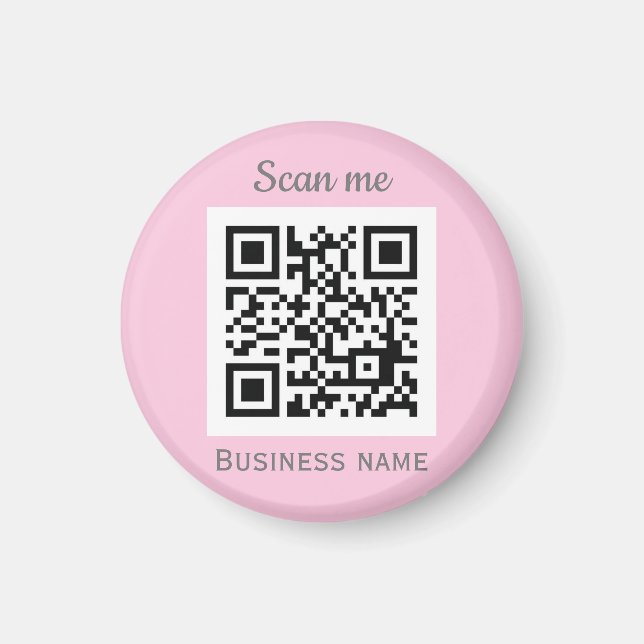Íman Código QR Logotipo comercial Rosa Rosa Midinha (Frente)