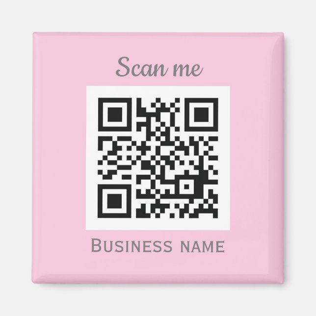 Íman Código QR Logotipo comercial Rosa Rosa Midinha (Frente)