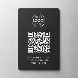 Íman Código QR | Logotipo de Negócios Preto Profissiona