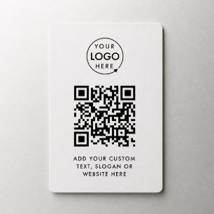 Íman Código QR   Logotipo profissional Branco simples