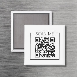 Íman Código QR Minimalista Escaneie Meus Negócios