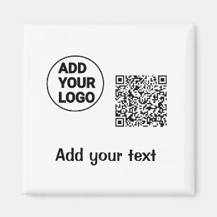 Íman Código QR minimalista simples adicionar logotipo n