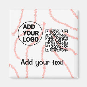 Íman Código QR minimalista simples adicionar logotipo n
