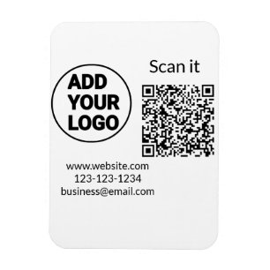 Íman Código QR minimalista simples adicionar logotipo n