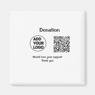 Íman Código QR minimalista simples adicionar logotipo t