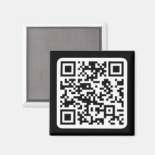 Íman Código QR moderno editável Branco preto ou qualq