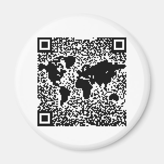 Íman Código QR - O Mundo (Frente)