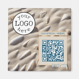 Íman Código QR para Business / Event Sandy Beach