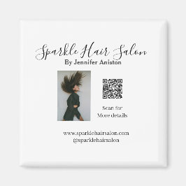 Íman Código QR para pequenas empresas do salão de cabel