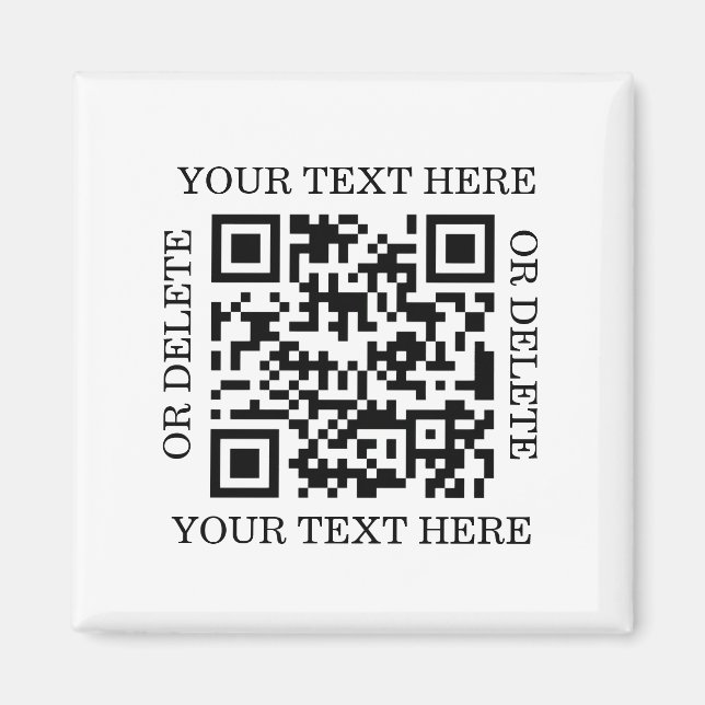 Íman Código QR Personalizado para Escanear (Frente)