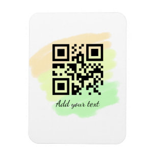 Íman código QR personalizado simples adicione o nome te