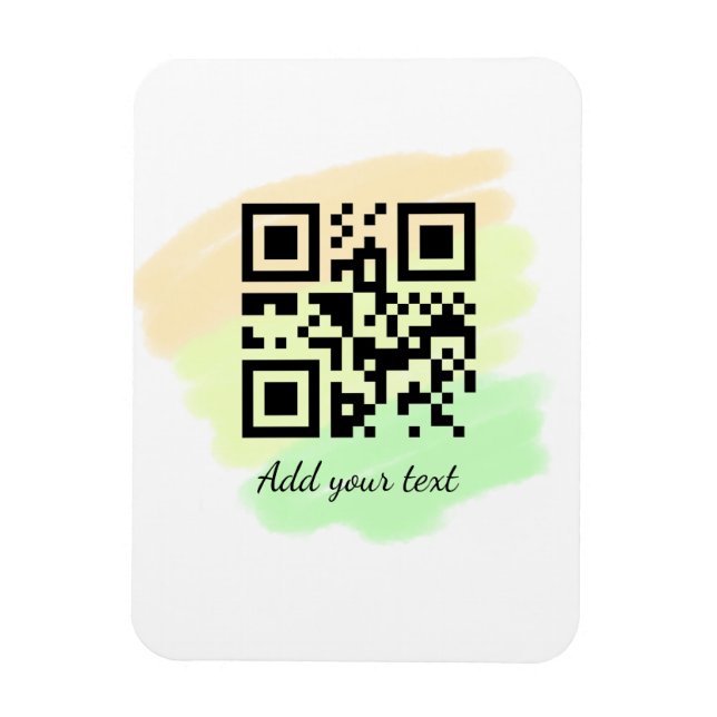Íman código QR personalizado simples adicione o nome te (Vertical)