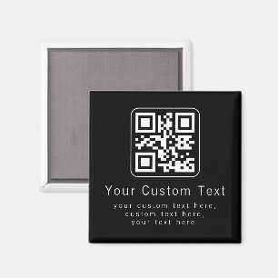 Íman Código QR personalizável e modelo de texto editáve