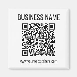 Íman Código QR personalizável e nome comercial