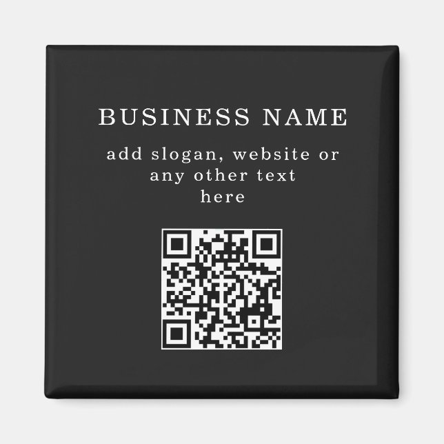 Íman Código QR promocional empresarial  (Frente)