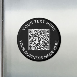 Íman Código QR Promocional Preto
