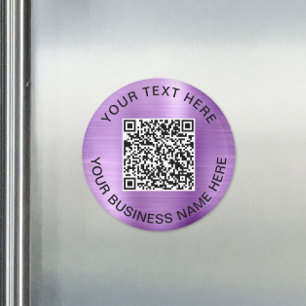 Íman Código QR Promocional Roxo