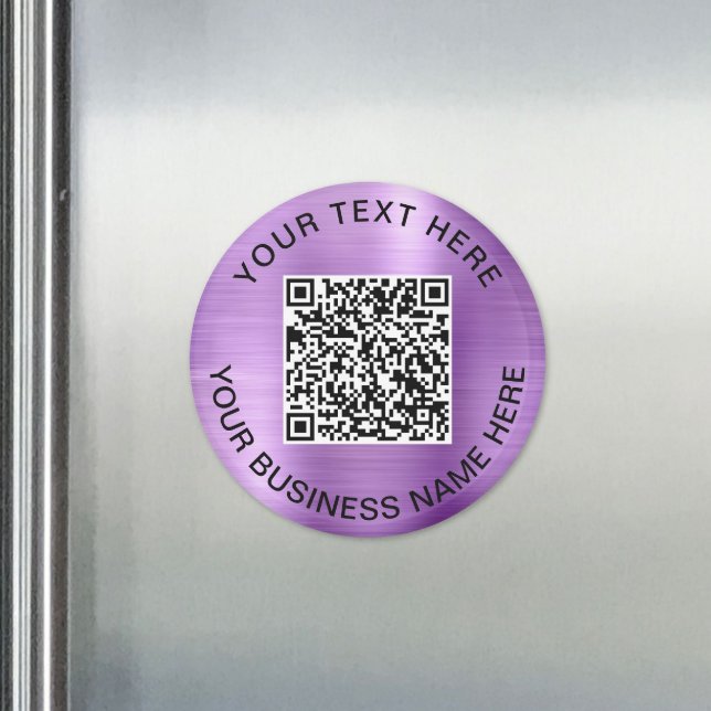 Íman Código QR Promocional Roxo (QR Code Promotional Purple Magnet)
