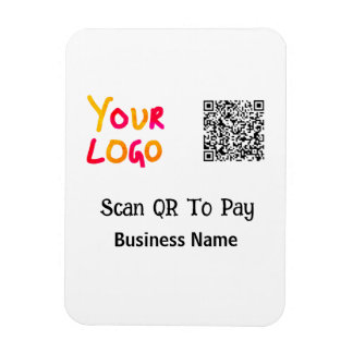 Íman Código QR simples mínimo para pagar nome comercial