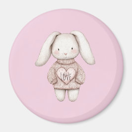 Íman Coelhinho Bonito Rosa Suéter de Coração Rosa