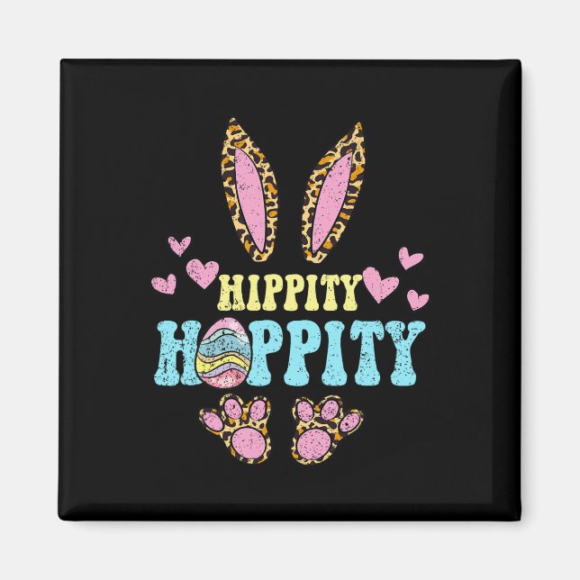 Íman Coelhinho de Páscoa Hippity Hoppity Caça a Ovos Co (Frente)