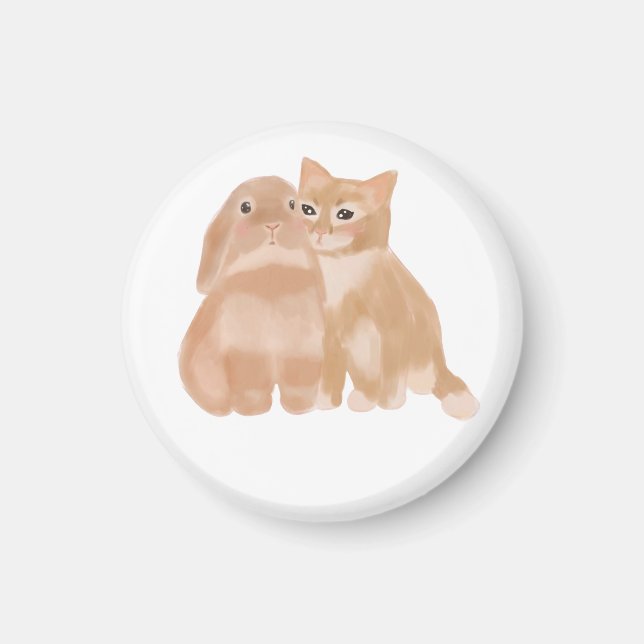 Íman coelhinho e imã de gato! (Frente)