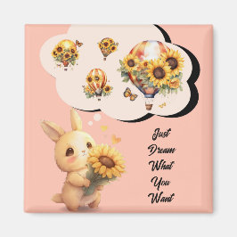 Íman Coelho Bebê Com Ímã de Girassol