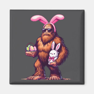 Íman Coelho Bigfoot Dia de Páscoa Sasquatch Meninos Hom