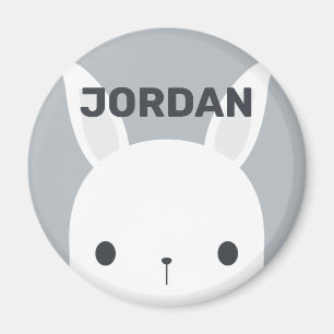 Íman Coelho Bonito com Nome Personalizado