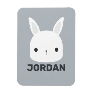 Íman Coelho Bonito com Nome Personalizado