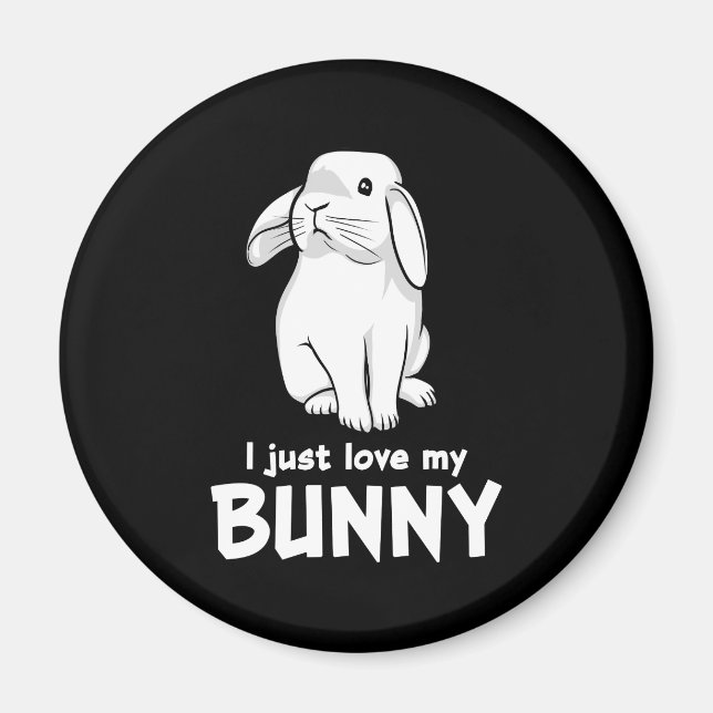 Íman Coelho Bonito Eu Amo Meu Coelhinho (Frente)