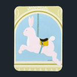 Íman Coelho Carousel de June Erica Vess<br><div class="desc">Salto junto com este impressão de coelho carrossel até June Erica Vess. Crie um parque de diversões na parede do berçário do seu filho com este impressão hoje!</div>