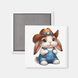 Íman Coelho com Fantasia de Cowboy com Chapéu e Macacão