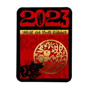 Íman Coelho Cortado Chinês Ano Zodiano Aniversário VPM