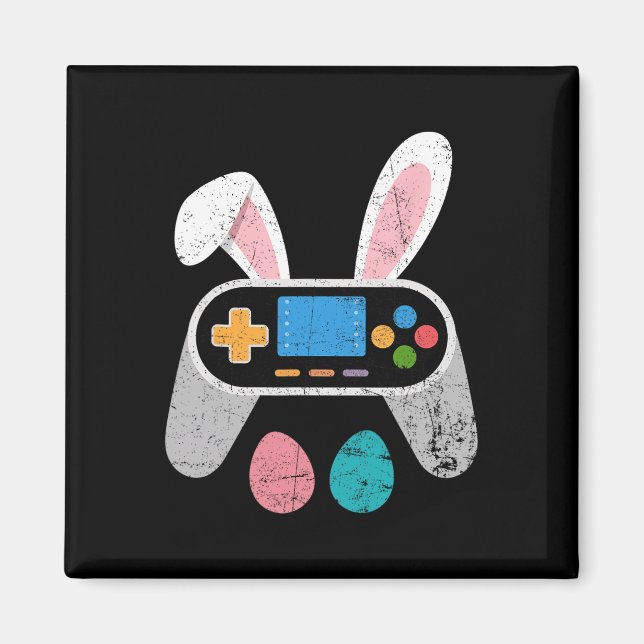 Íman Coelho da Páscoa de videogame engraçado controle d (Frente)