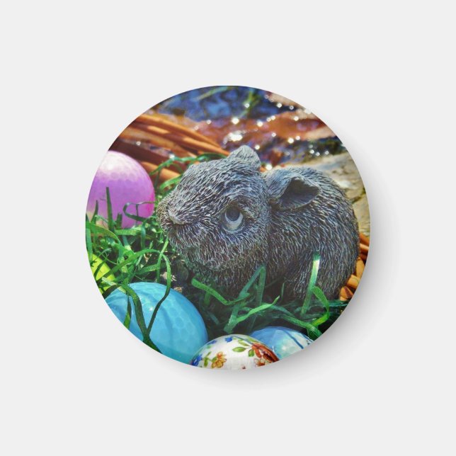 Íman Coelho da páscoa e cesto de golfe (Frente)