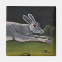 Coelho de Cinza Longa Pulando Sobre Campos