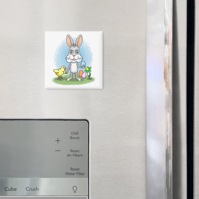 Íman coelho de Páscoa e o frango amarelo (In Situ (Fridge))