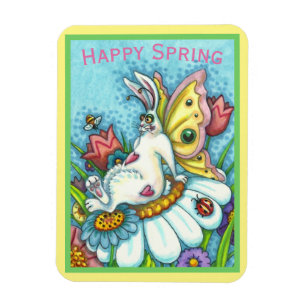 ÍMAN COELHO DE PRIMAVERA FLUTTERBUN FELIZ, FEIRA DE BUN