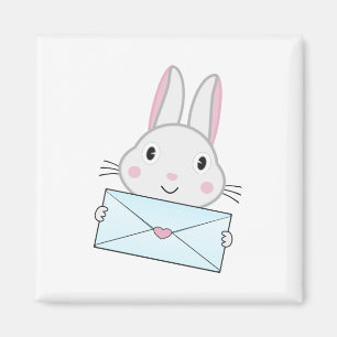 Íman Coelho fofo e adorável segurando Carta de Amor