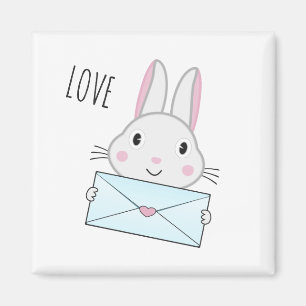 Íman Coelho fofo e adorável segurando Carta de Amor