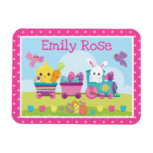 Coelho Fofo, Pintinho e Trem de Ovos de Chocolate 