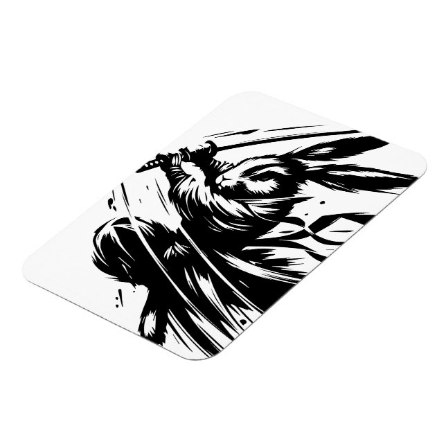 Íman Coelho Guerreiro Samurai Tinta Preta (Left Side)