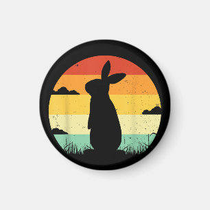 Íman Coelho Retro Estilo Vintage 80s Estilo Bunny Lover
