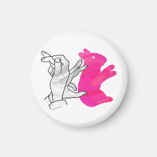 Íman Coelho Silhueta Mão Rosa
