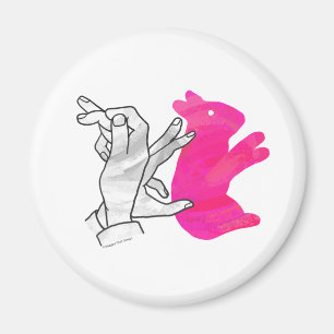 Íman Coelho Silhueta Mão Rosa