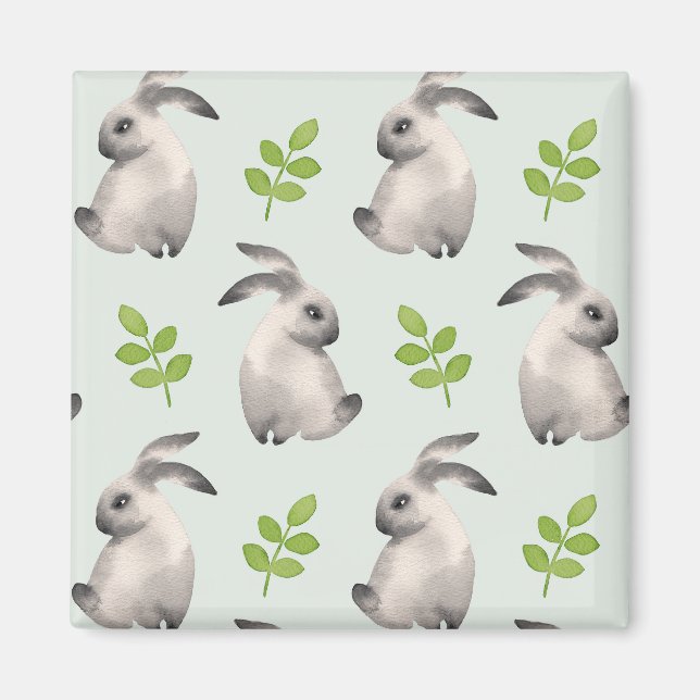 Íman Coelhos aquosos e erva (Frente)