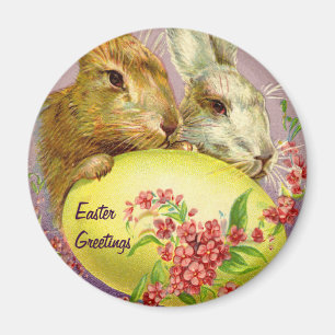 Íman Coelhos da Páscoa e Ímã Vintage de Ovo