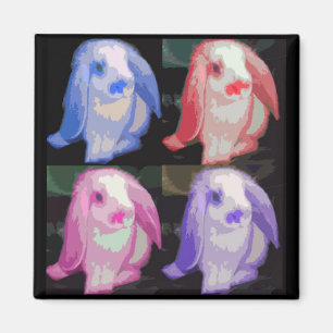 Íman coelhos do pop art