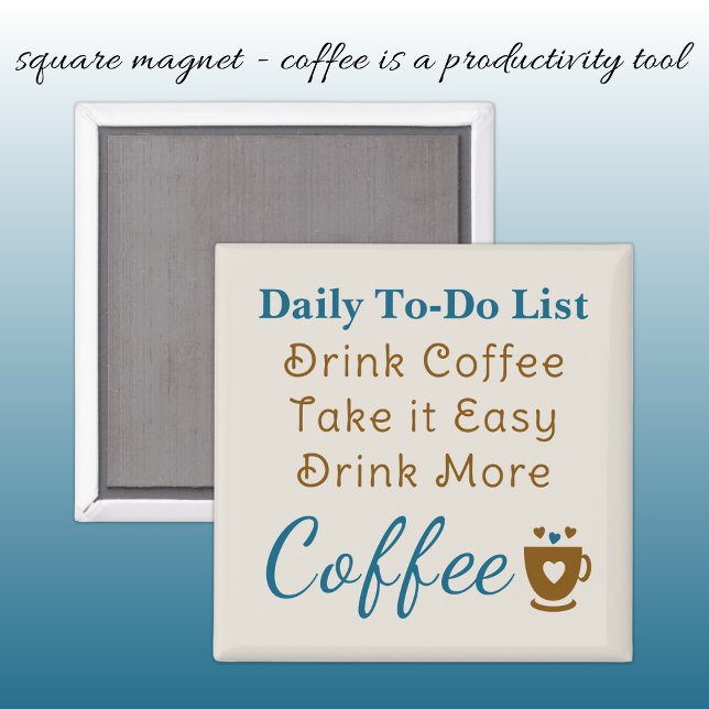 Íman Coffee lovers to do list brown blue (Criador carregado)